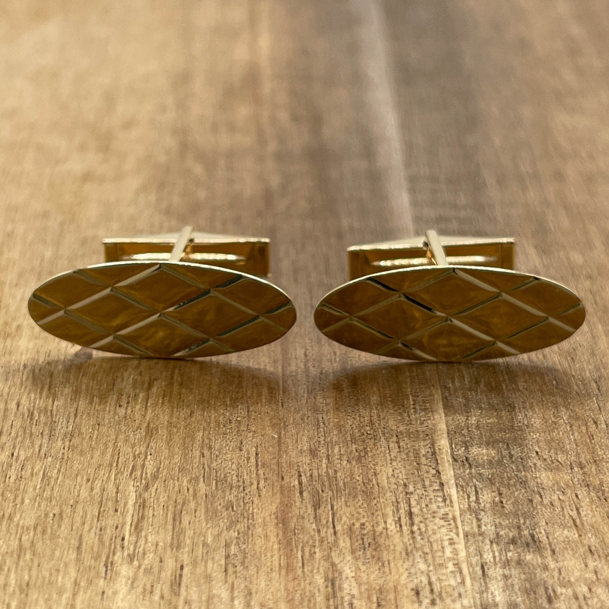 Criss Cross Gold Cufflinks