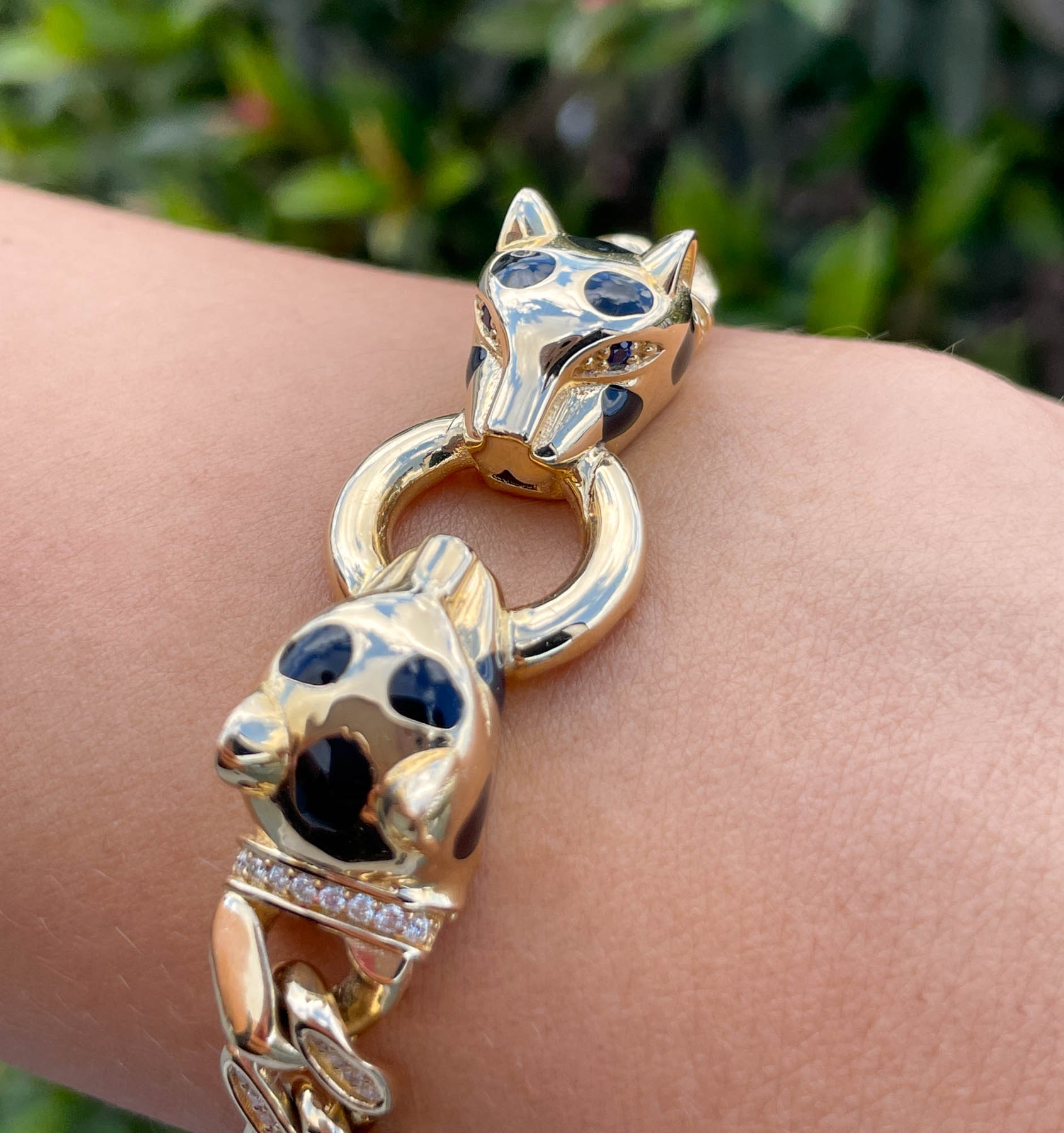 Gold on sale panther bracelet