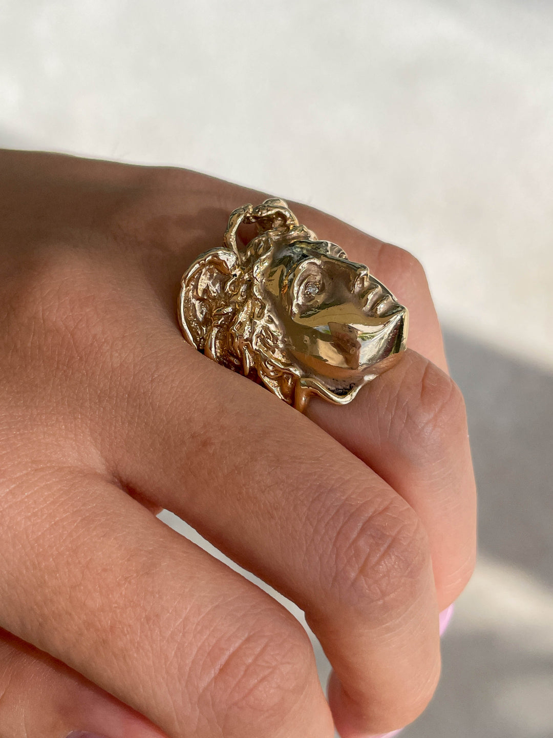 18k outlet real saudi gold versace band ring