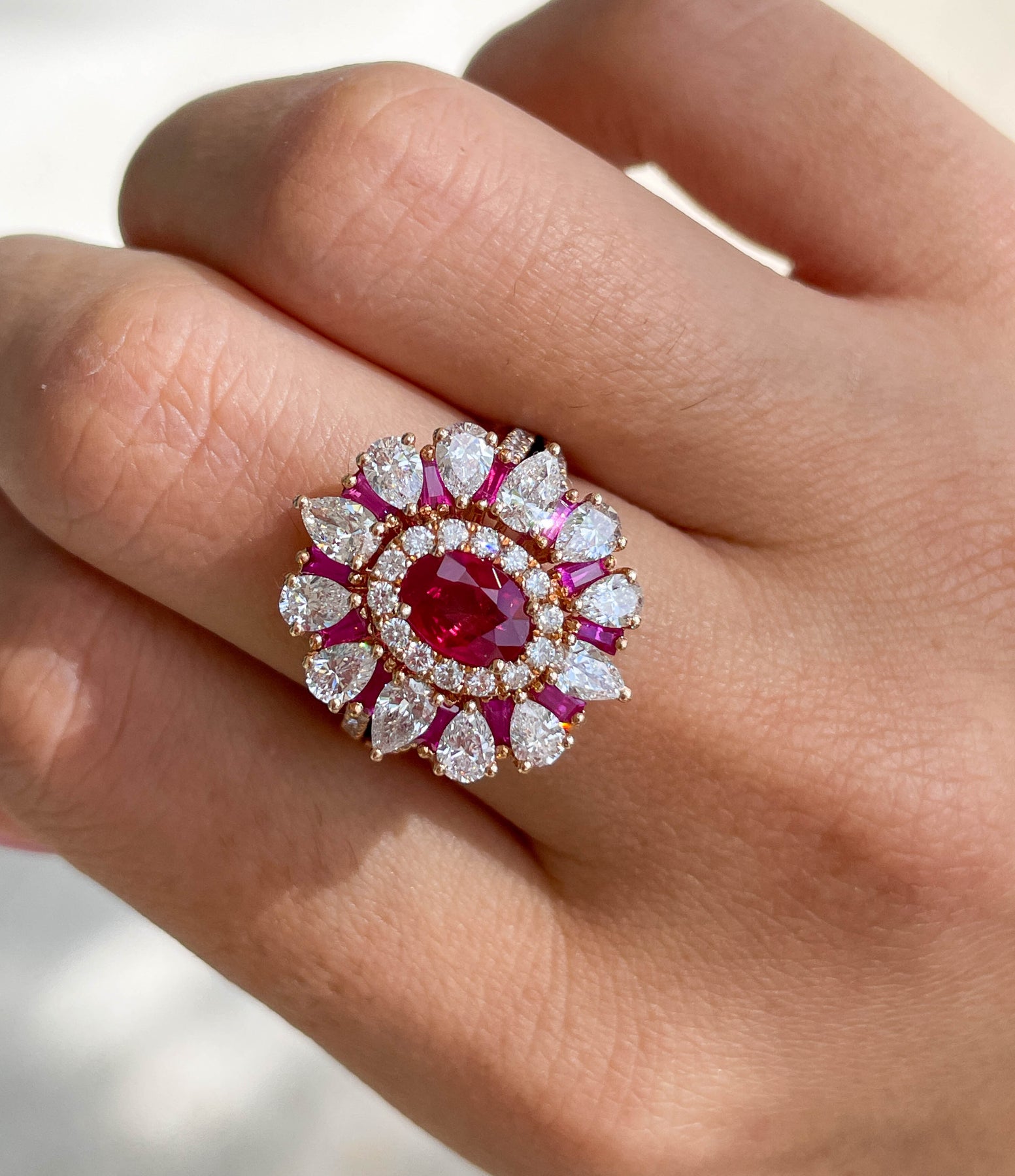 Ruby on sale cocktail rings