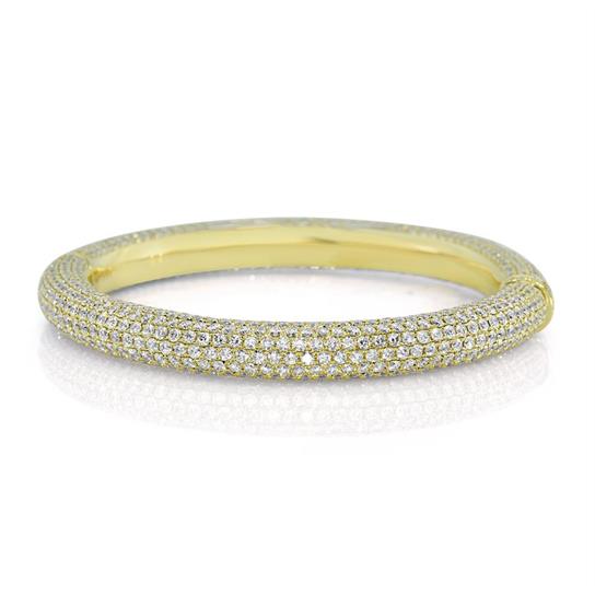 JAY FEDER 18K YELLOW GOLD DIAMOND TWIST BRACELET